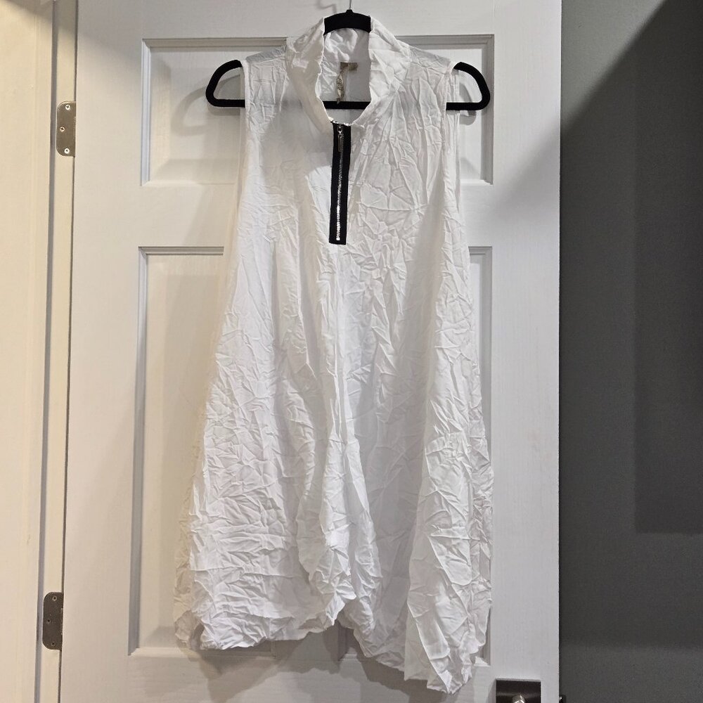 Comfy USA Women's Art To Wear Crinkle Balloon Jumper Vest Tunic/Dress